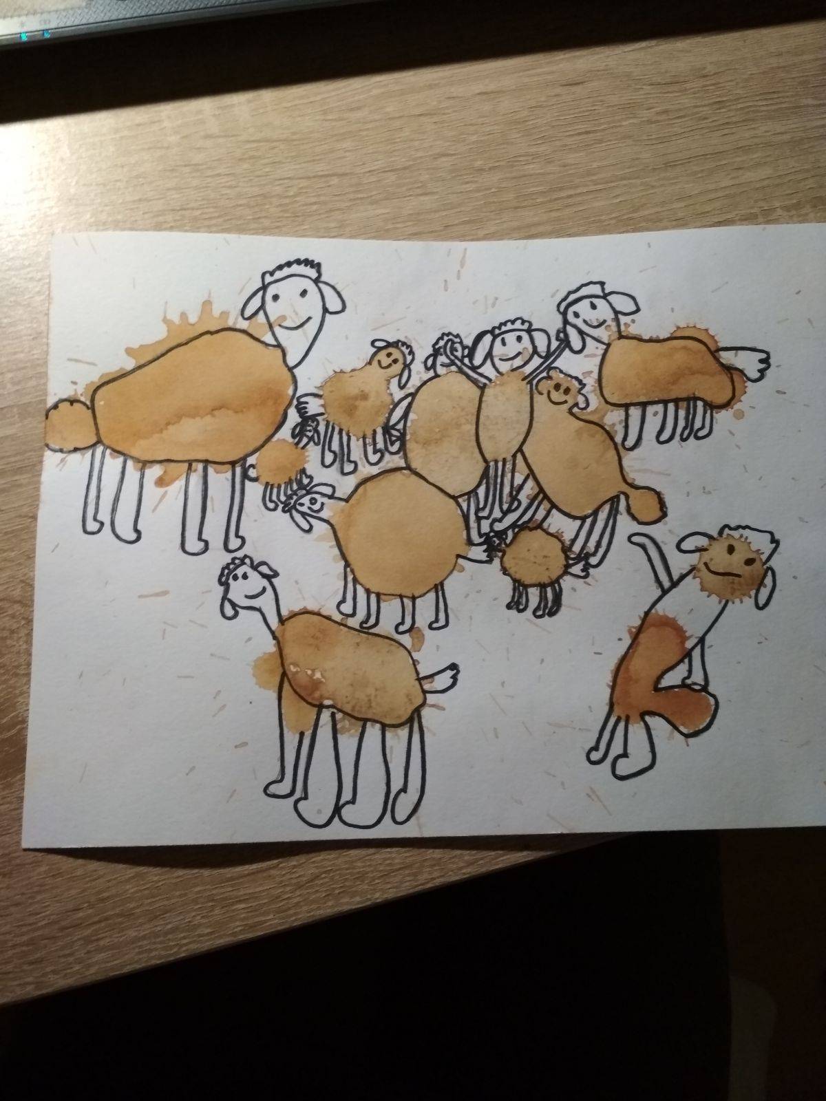 Výtvarná výzva - Malování čajem a kávou