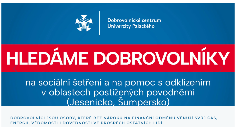 REGISTRACE DOBROVOLNÍKŮ do oblasti Jesenicka