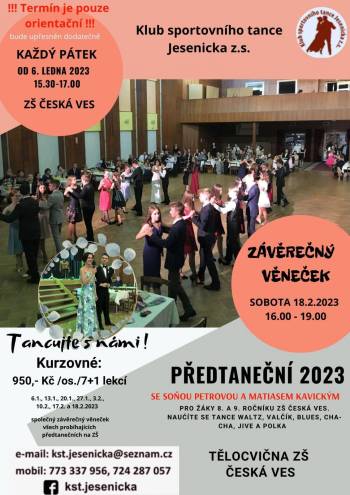 Předtaneční 2023 - roztancujme Českou Ves!