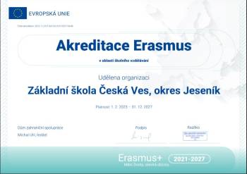 AKREDITACE programu Erasmus+