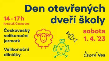 Den otevřených dvěří školy 1. 4. 2023 od 14 hodin